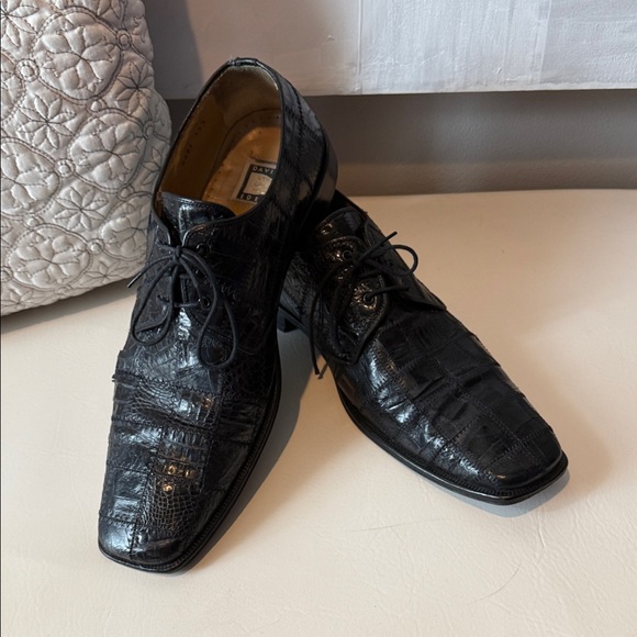 Bally | Shoes | David Eden Black Hand Stitched Crocodile Oxfords | Poshmark